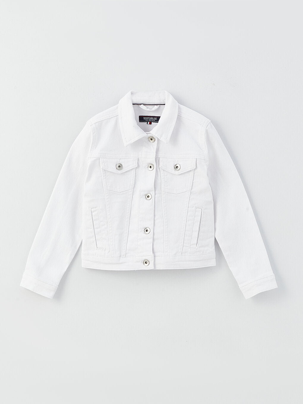 Shirt Collar Girl's Jean Jacket