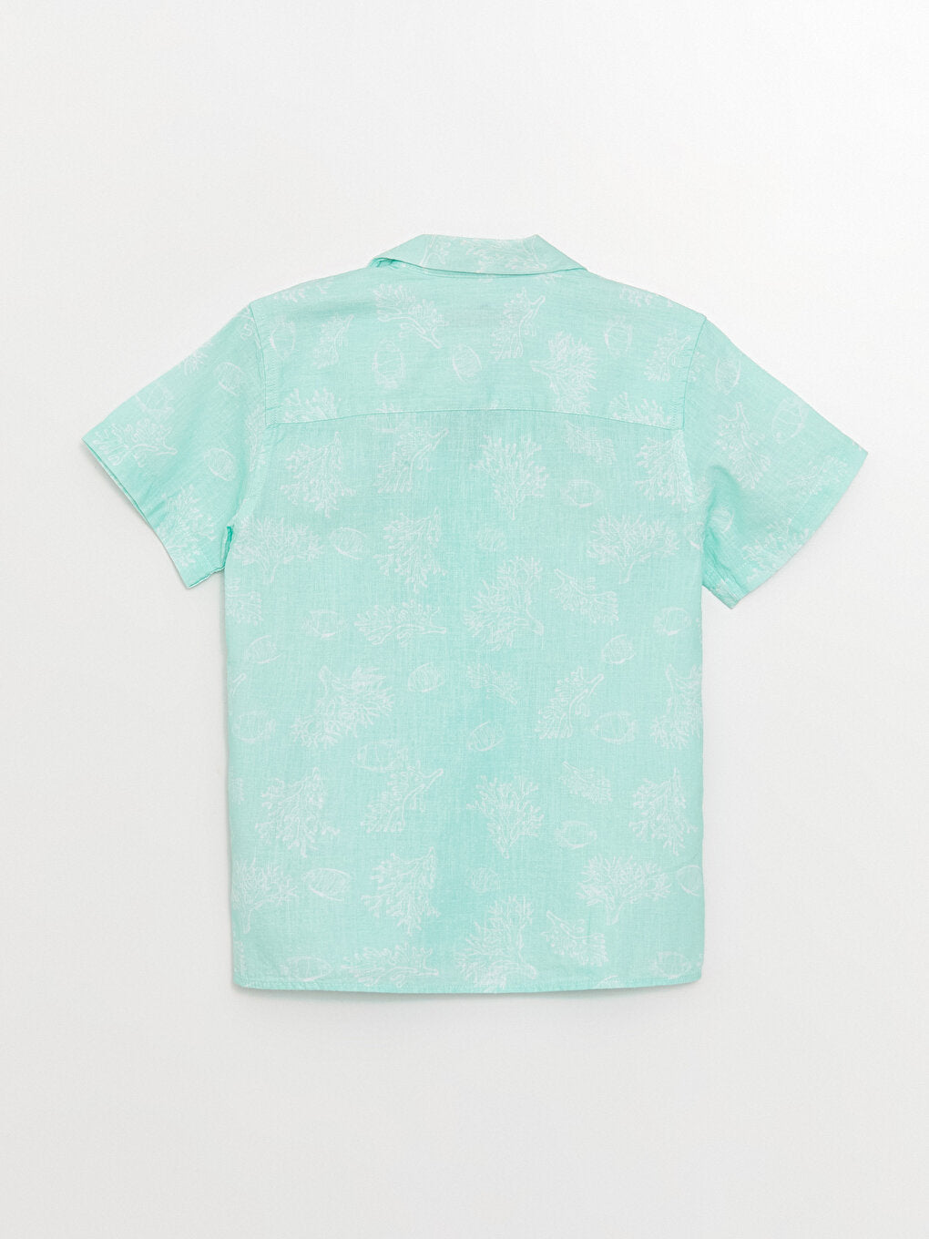 Patterned Linen Blend Boy's Shirt