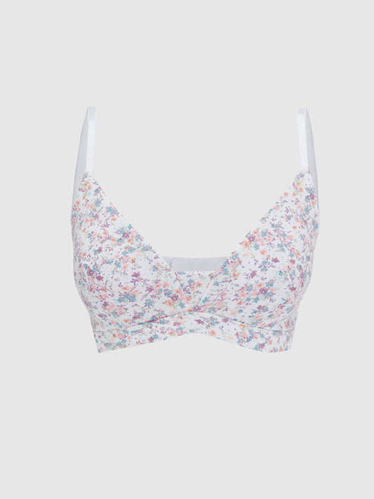 Non-wired Padded Floral Bra