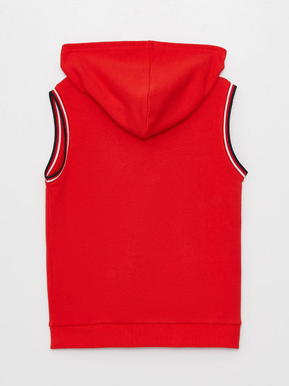 Hooded Boy's Zippered Vest