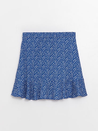 Patterned Women's Skirt with Elastic Waist