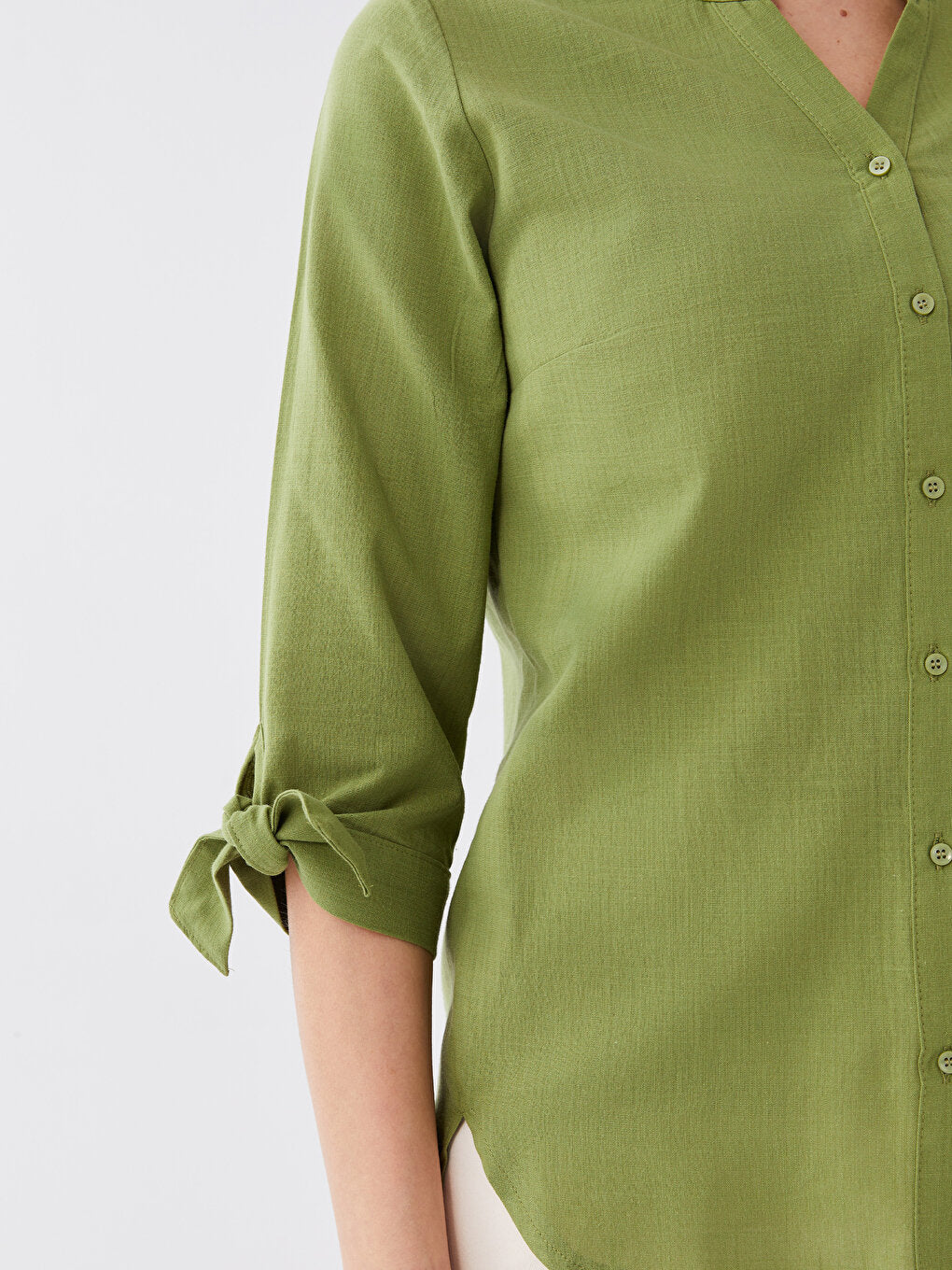 Women's Loose Collar Plain Shirt