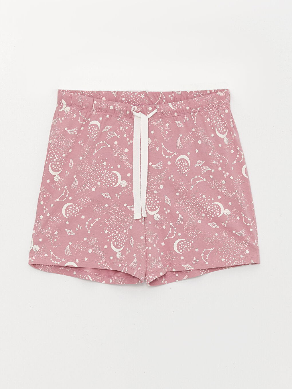 Patterned Women's Shorts Pajama Bottom with Elastic Waist