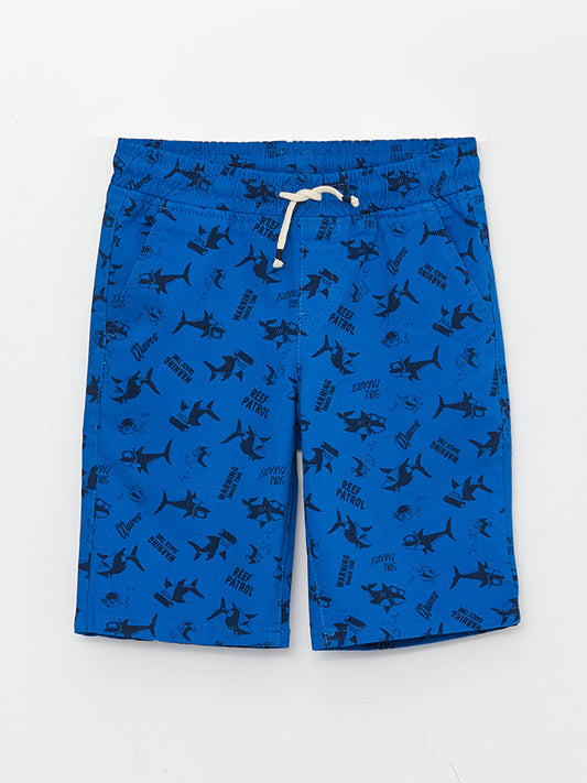 Printed Boys' Shorts with Elastic Waist