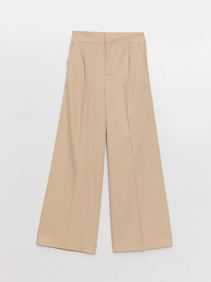 Comfortable Fit Straight Wide Leg Women's Trousers