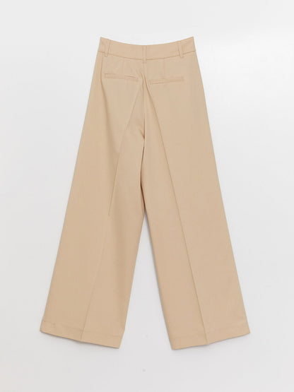 Comfortable Fit Straight Wide Leg Women's Trousers