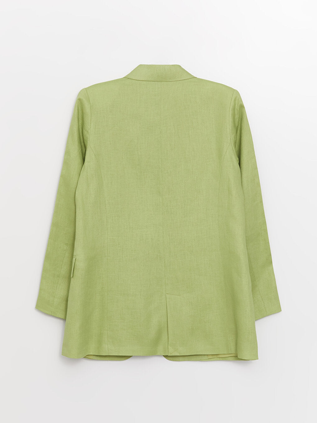 Plain Long Sleeve Linen Women's Blazer Jacket