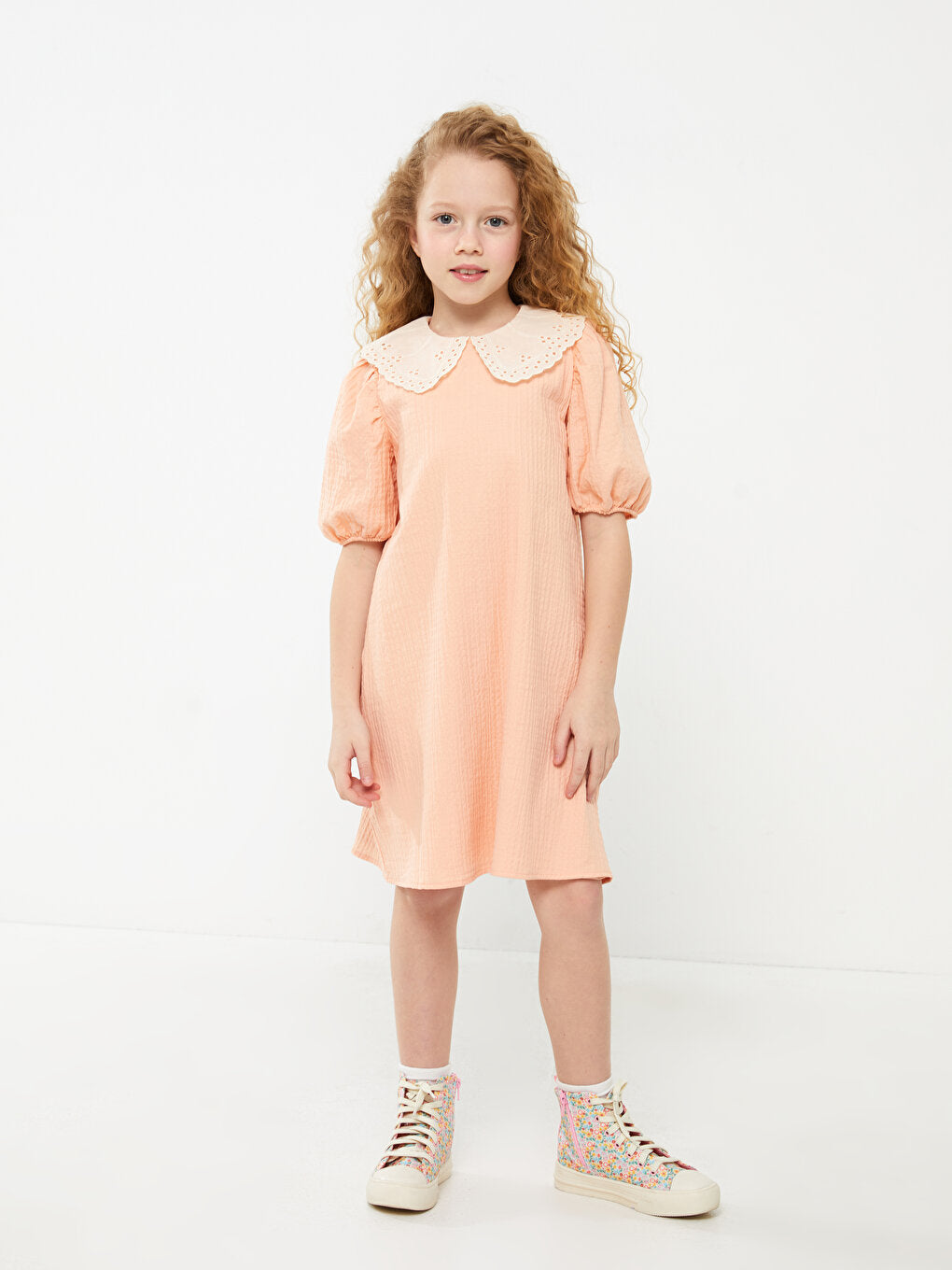 Baby Collar Short Sleeve Girl's Dress