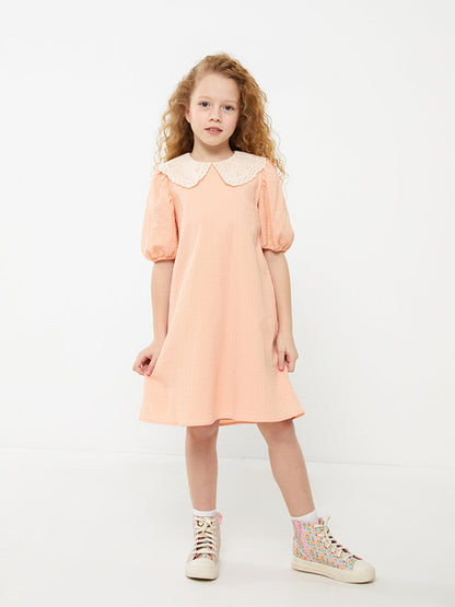 Baby Collar Short Sleeve Girl's Dress