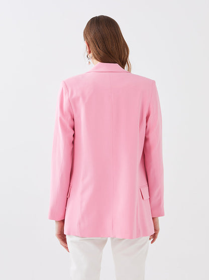 Plain Long Sleeve Women's Blazer Jacket