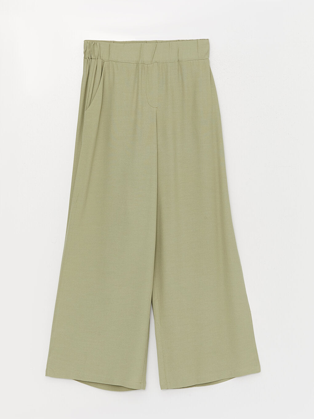 Women's Pocket Trousers Skirt with Elastic Waist