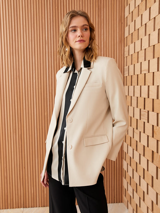 Women's Button-Front Blazer Jacket