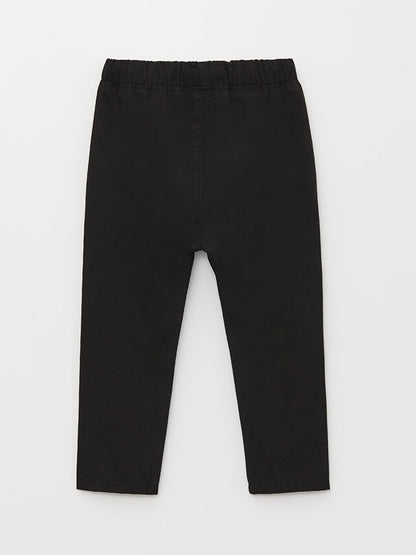 Basic Baby Boy Trousers with Elastic Waist