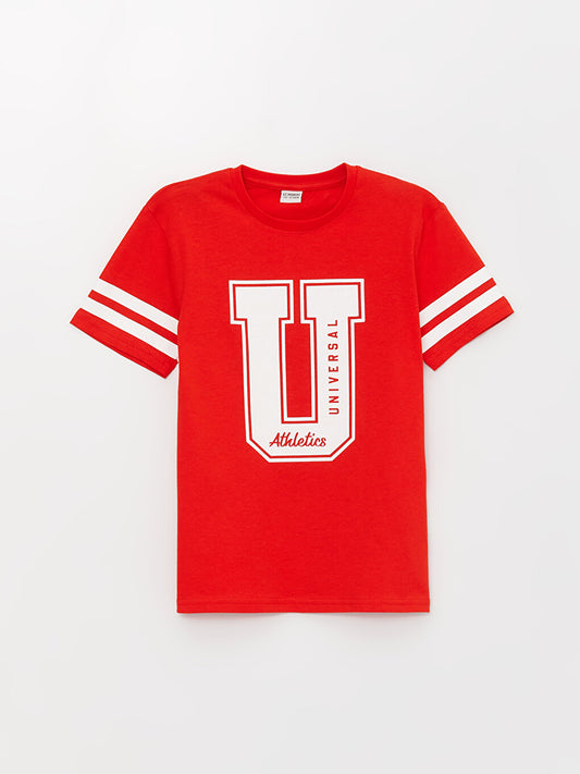 Crew Neck Printed Short Sleeve Boy's T-Shirt