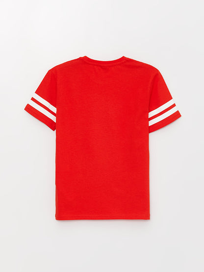 Crew Neck Printed Short Sleeve Boy's T-Shirt