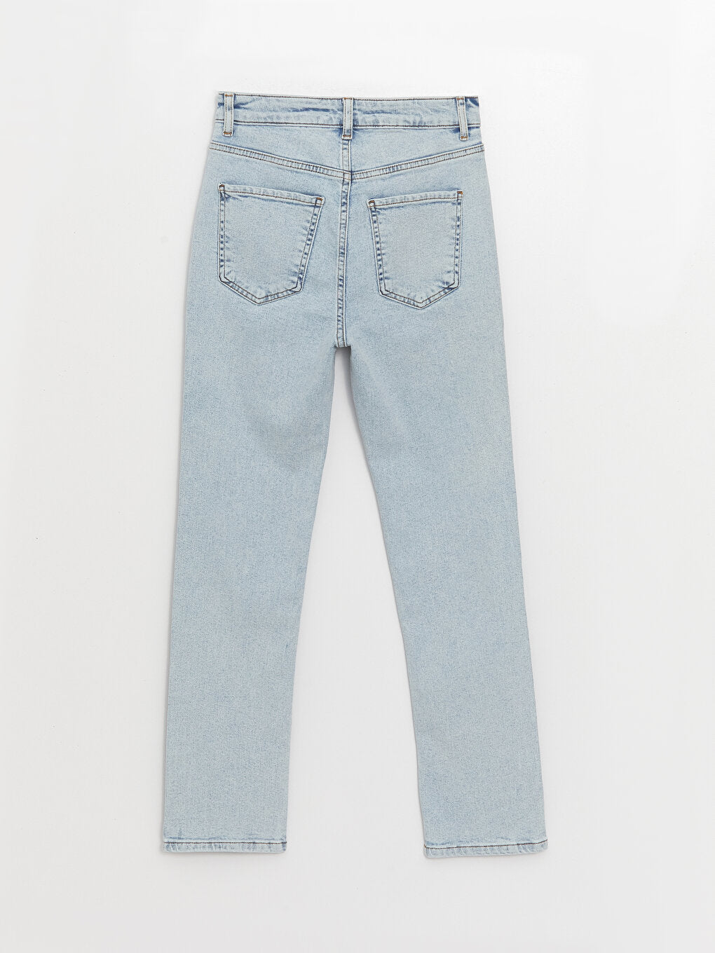 High Waist Straight Fit Women's Jean Trousers