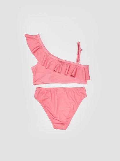 Ruffle Detailed Girl's Bikini