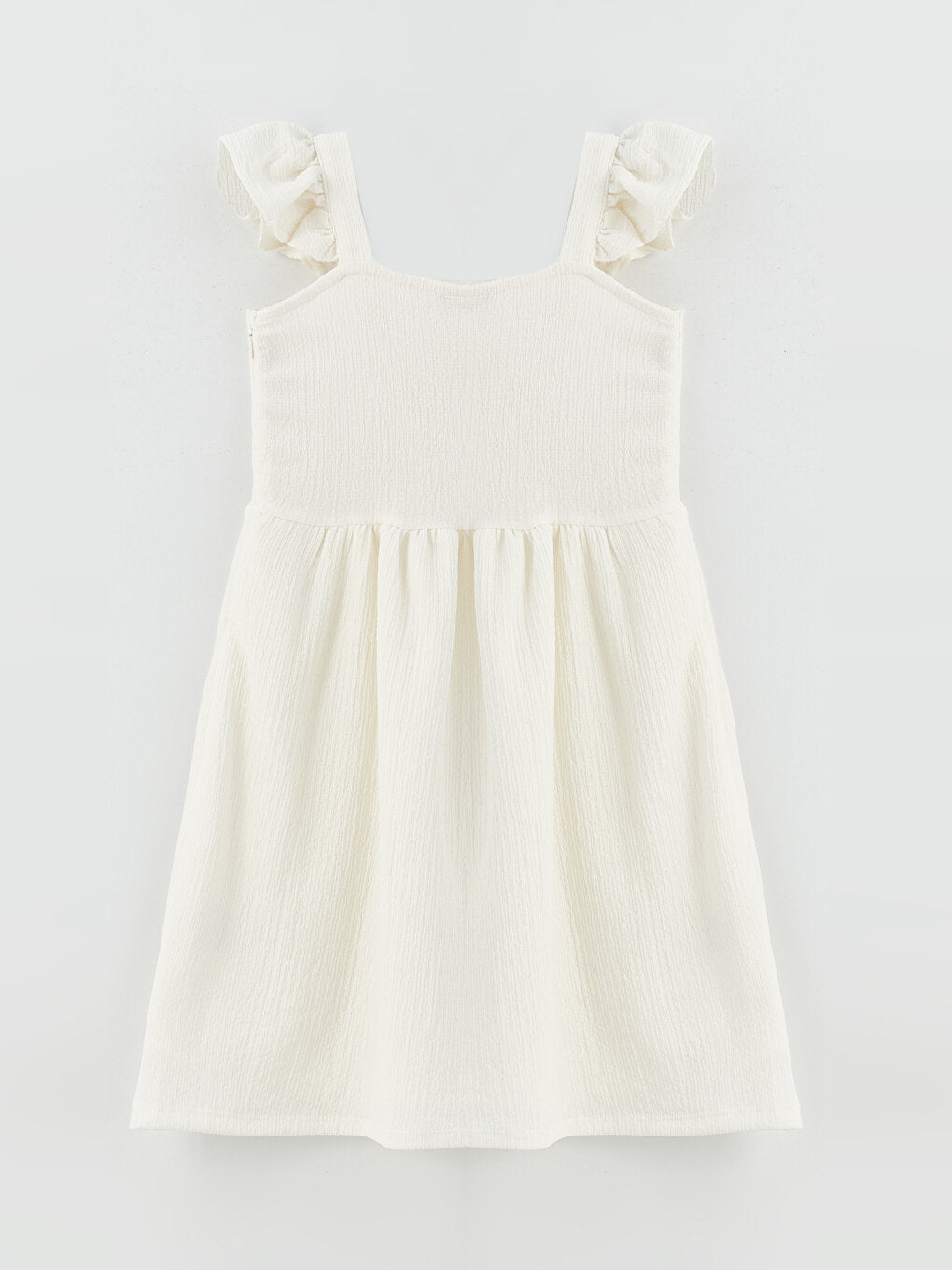 Square Neck Embroidered Girl's Dress