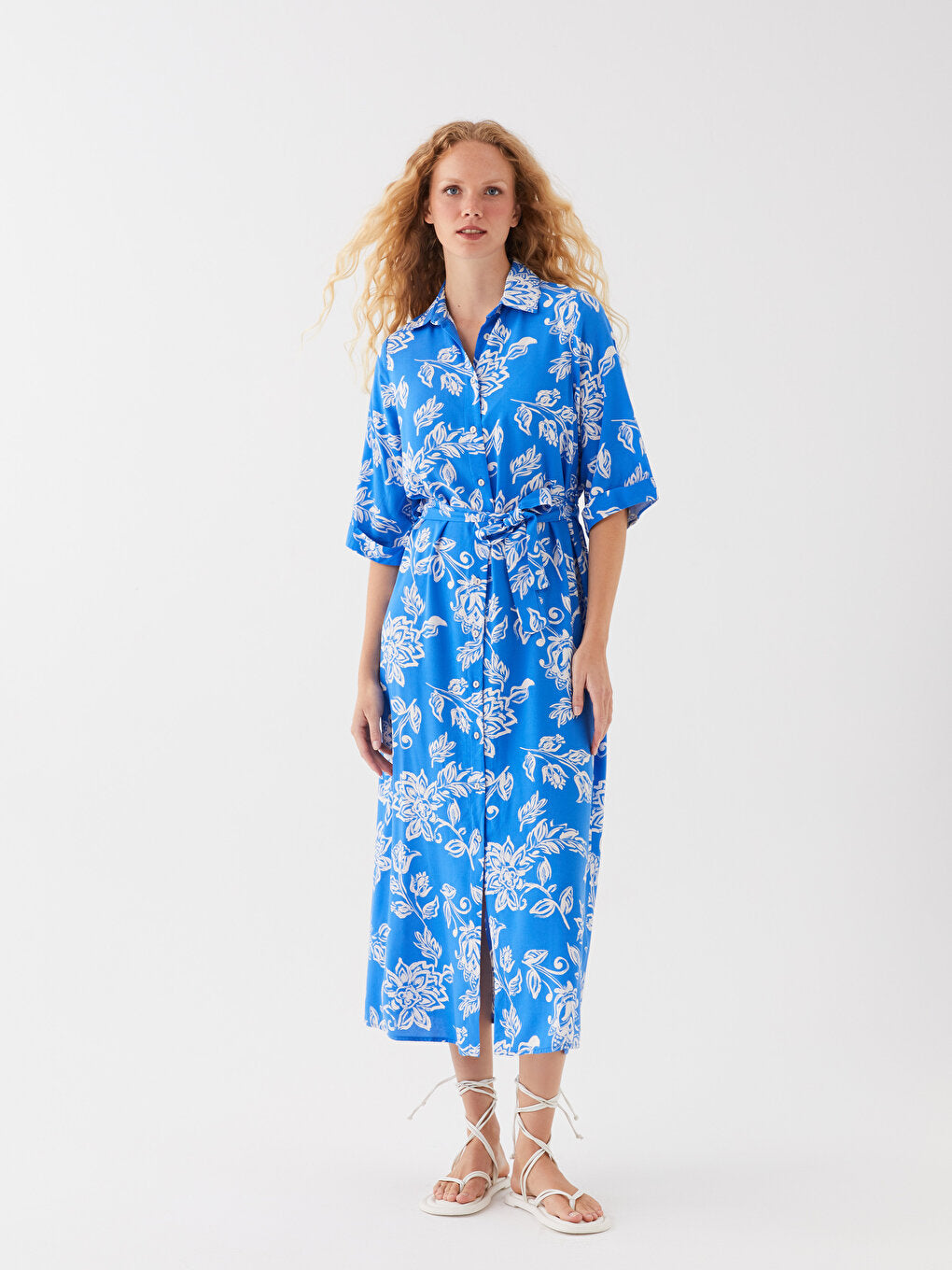 Floral Women's Shirt Dress