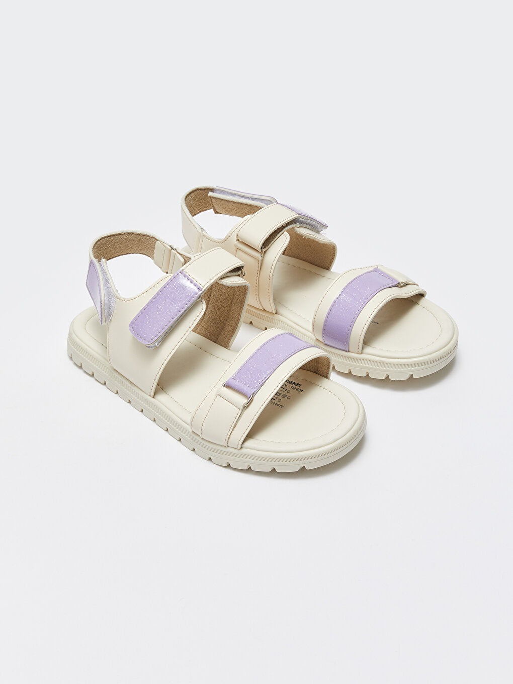 Leather Look Velcro Girls Sandals