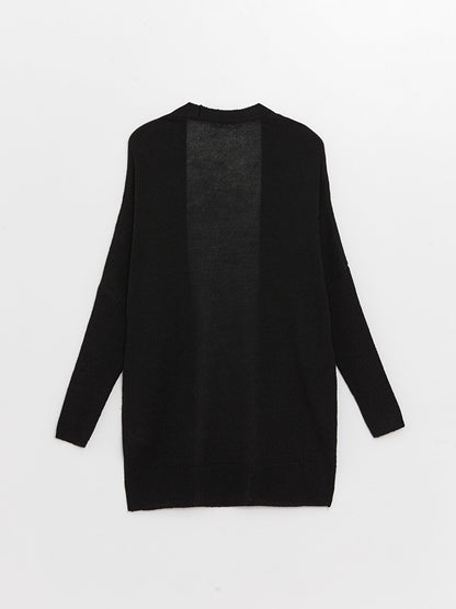 Shawl Collar Plain Long Sleeve Oversize Women's Knitwear Cardigan