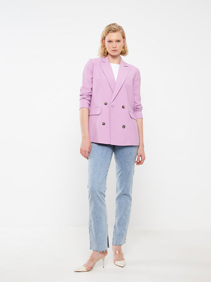 Plain Long Sleeve Women's Blazer Jacket