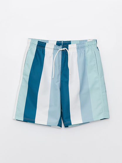 Short Color Blocked Men's Swim Shorts