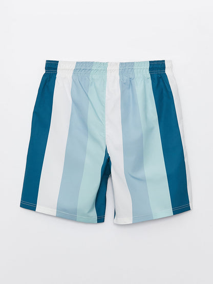 Short Color Blocked Men's Swim Shorts