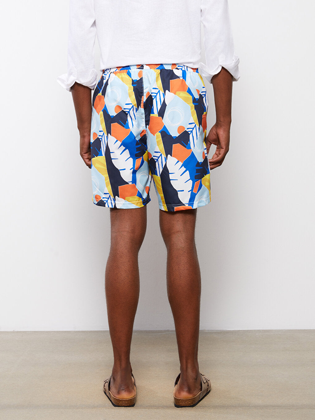 Short Patterned Men's Swim Shorts