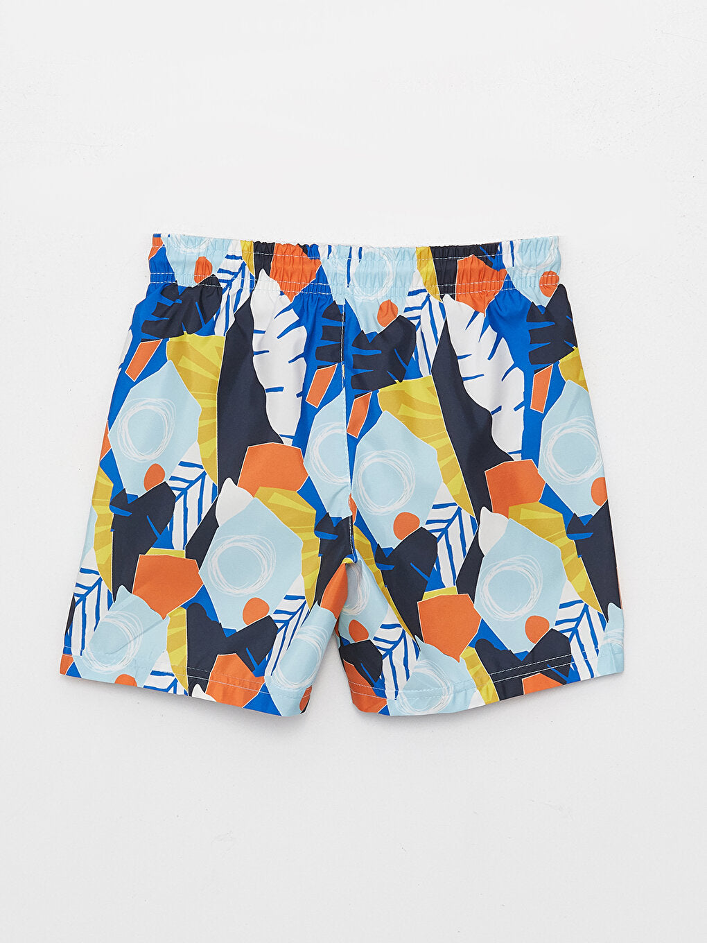 Printed Boys' Swim Shorts with Elastic Waist