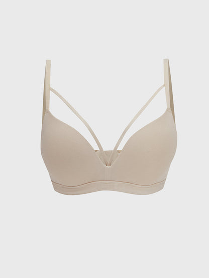 Non-wired, unpadded plain bra