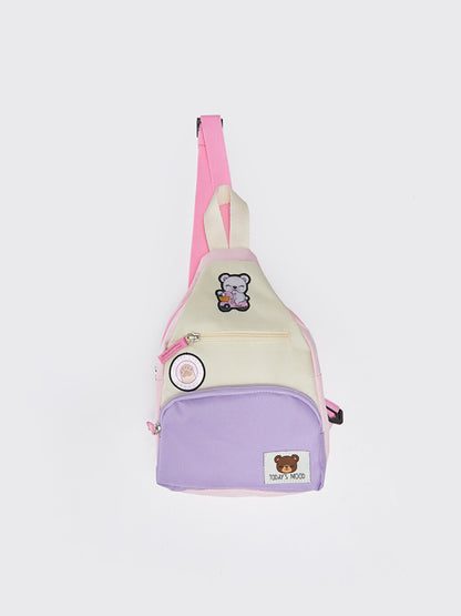 Girl's Chest Bag with Embroidery Detail