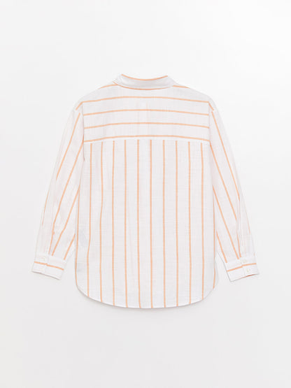 Striped Long Sleeve Oversize Women's Shirt