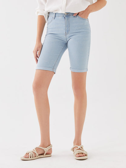 Normal Waist Standard Fit Women's Jean Shorts