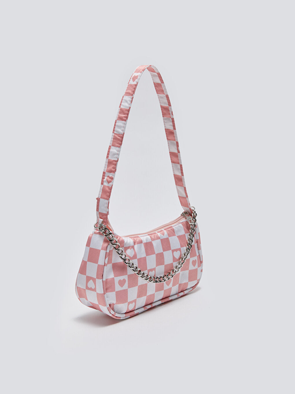 Patterned Canvas Girls Baguette Bag