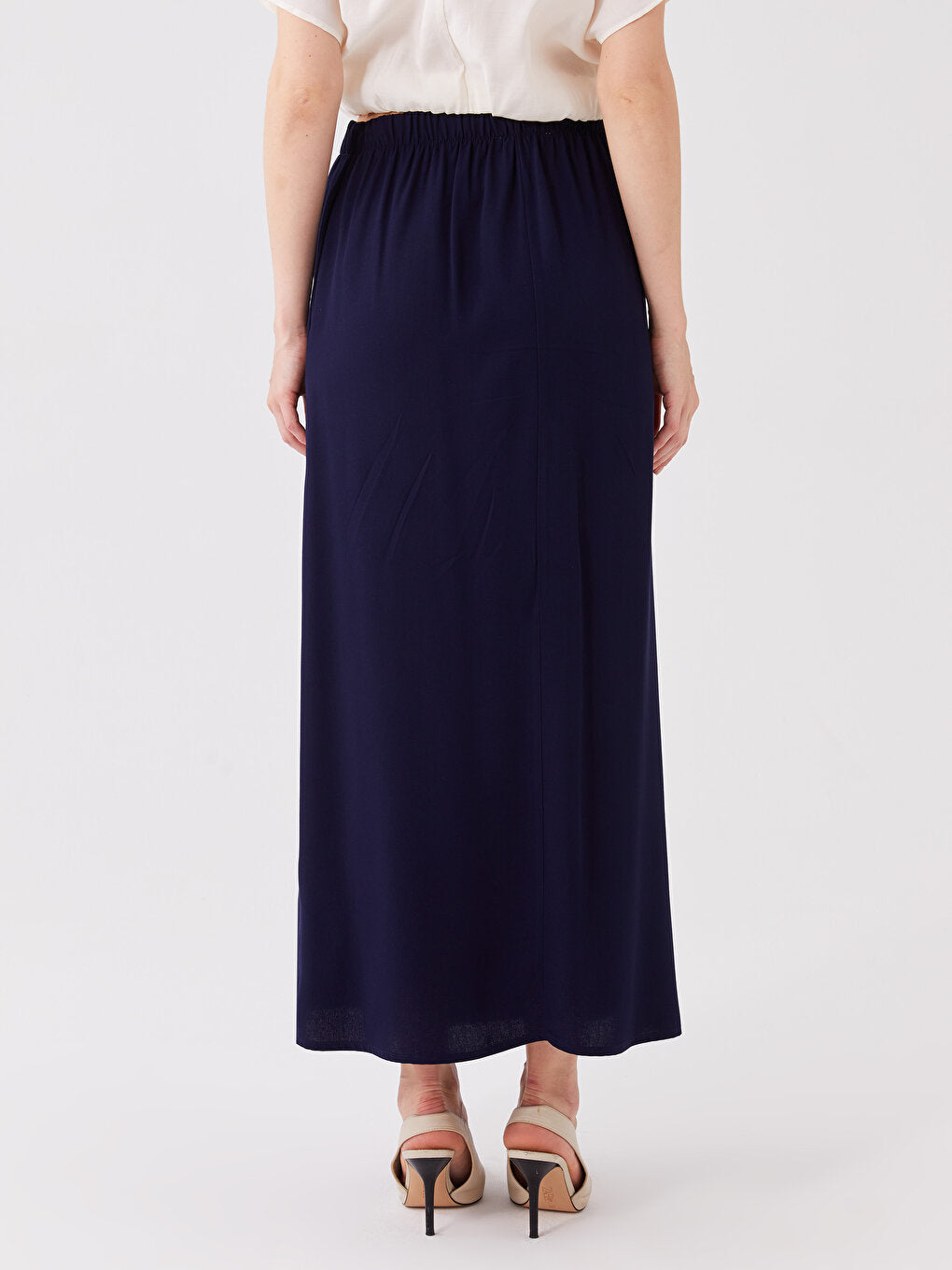 Women's Elastic Waist Straight Skirt