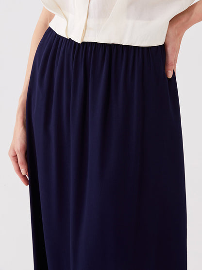 Women's Elastic Waist Straight Skirt