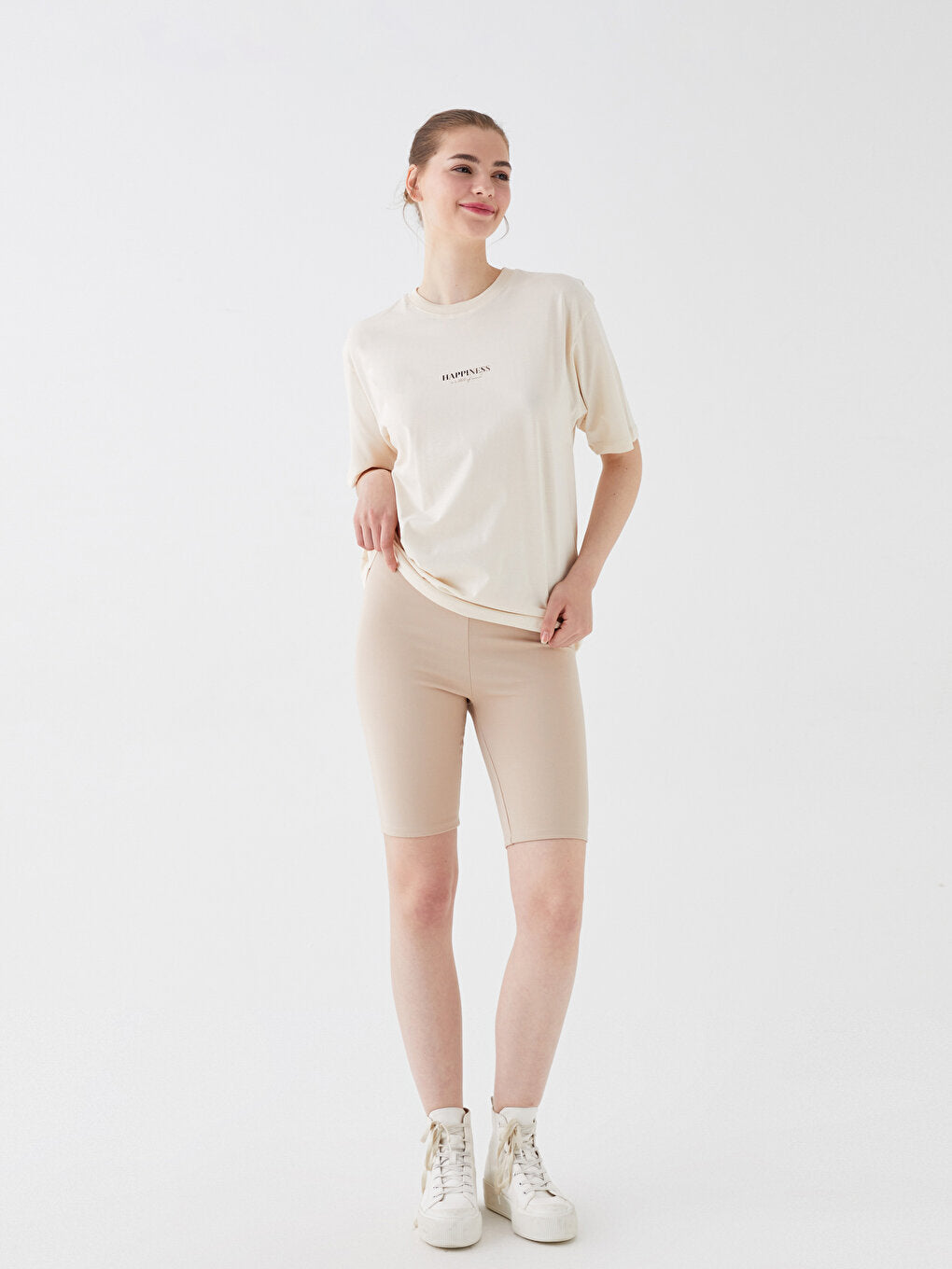 Women's Elastic Waist Plain Tights