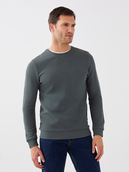 Crew Neck Long Sleeve Men's Sweatshirt