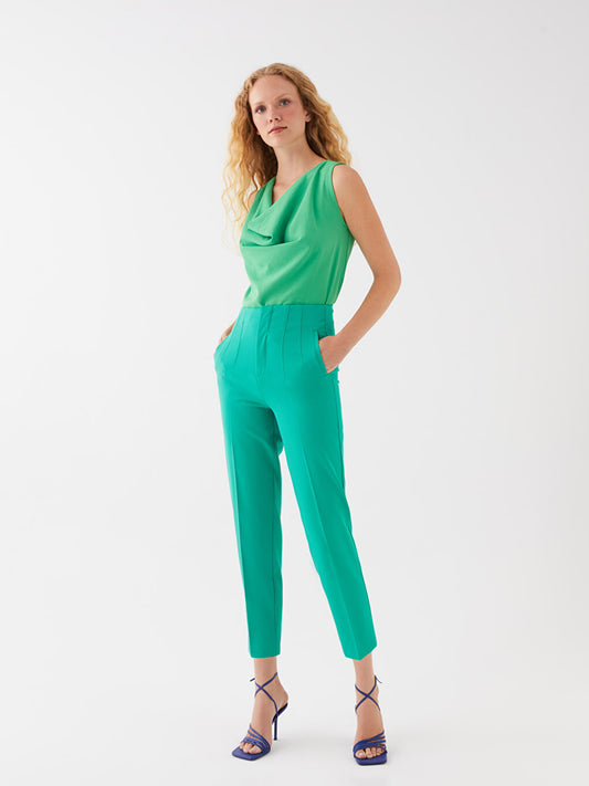 Women's Carrot Cut Straight Trousers