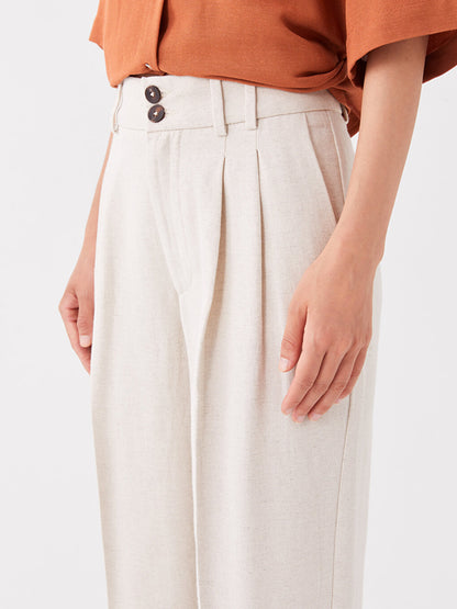 Comfortable Fit Straight Wide Leg Women's Trousers