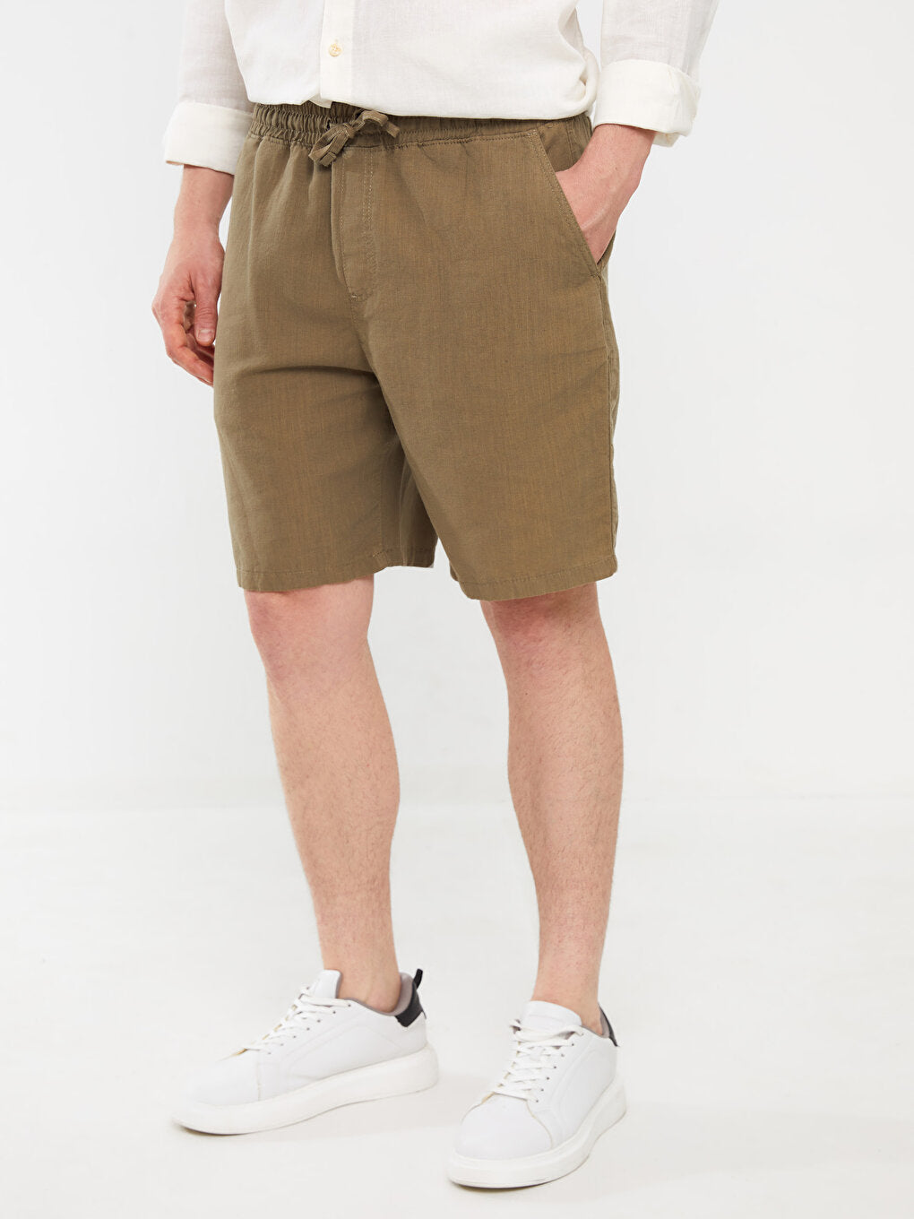 Standard Fit Linen Blend Men's Shorts