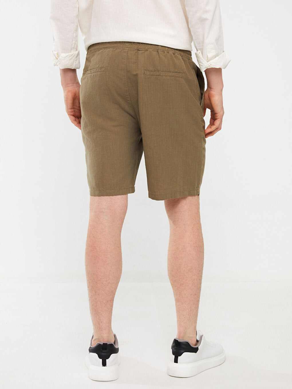 Standard Fit Linen Blend Men's Shorts