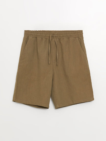 Standard Fit Linen Blend Men's Shorts