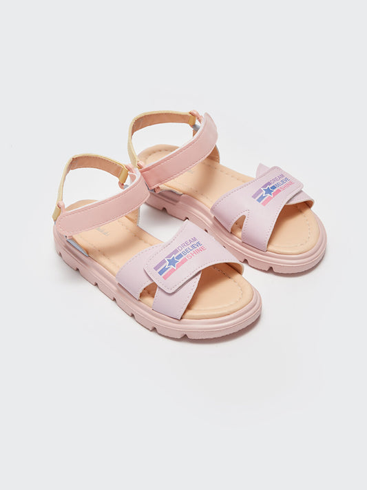 Printed Velcro Girls Sandals