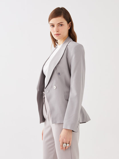 Plain Long Sleeve Women's Blazer Jacket