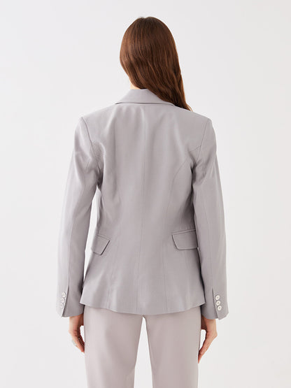 Plain Long Sleeve Women's Blazer Jacket