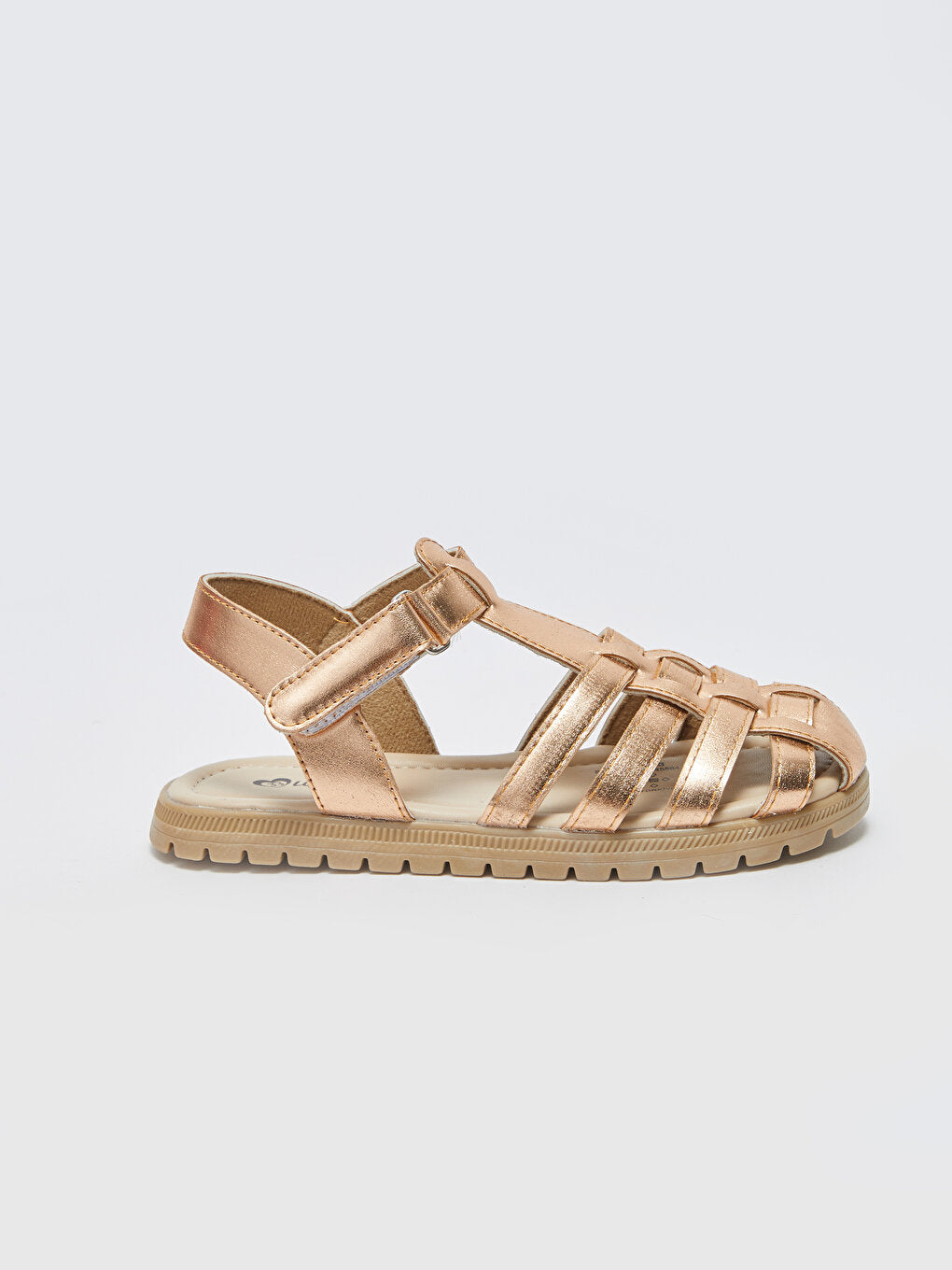 Leather Look Velcro Girls Sandals