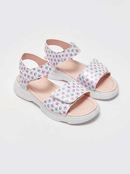 Printed Velcro Girls Sandals