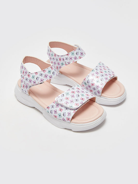 Printed Velcro Girls Sandals